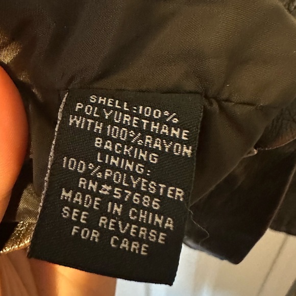 New Look Brown Vegan Leather Jacket Cropped - Picture 8 of 8